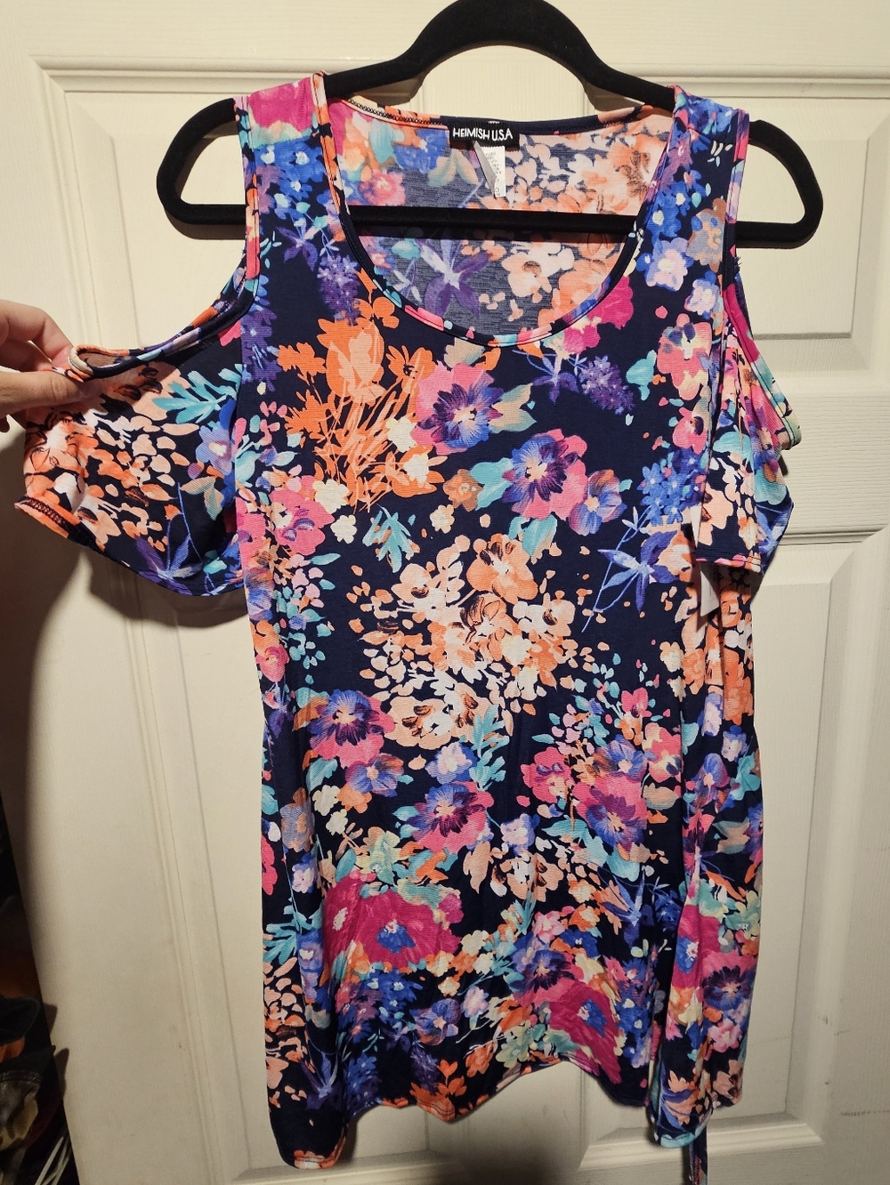 Heimish Floral Top in Blue & Pink Size Small NWT